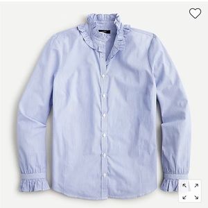 J Crew Ruffleneck classic-fit boy shirt in stripe